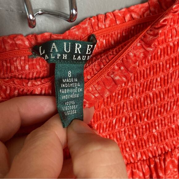 Lauren Ralph Lauren Skirt size 8 cottagecore western red tiered drop waist - Picture 6 of 9